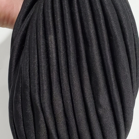 Unissex Black Front Knot Turban Head Wrap - Picture 6 of 7